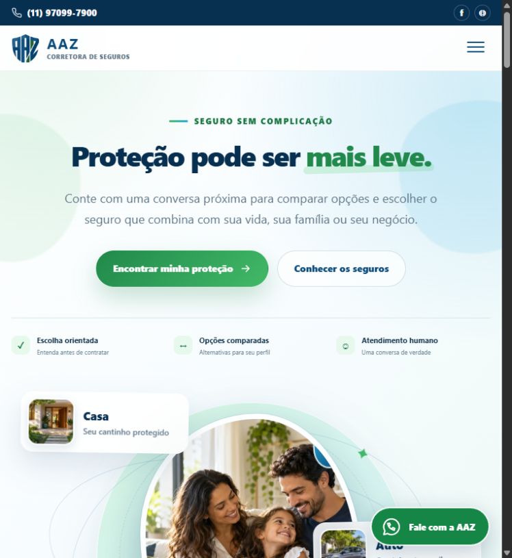Miniatura do site AAZ Corretora de Seguros