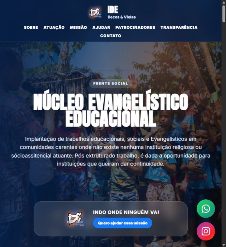 Miniatura do site Ide nos Becos e Vielas